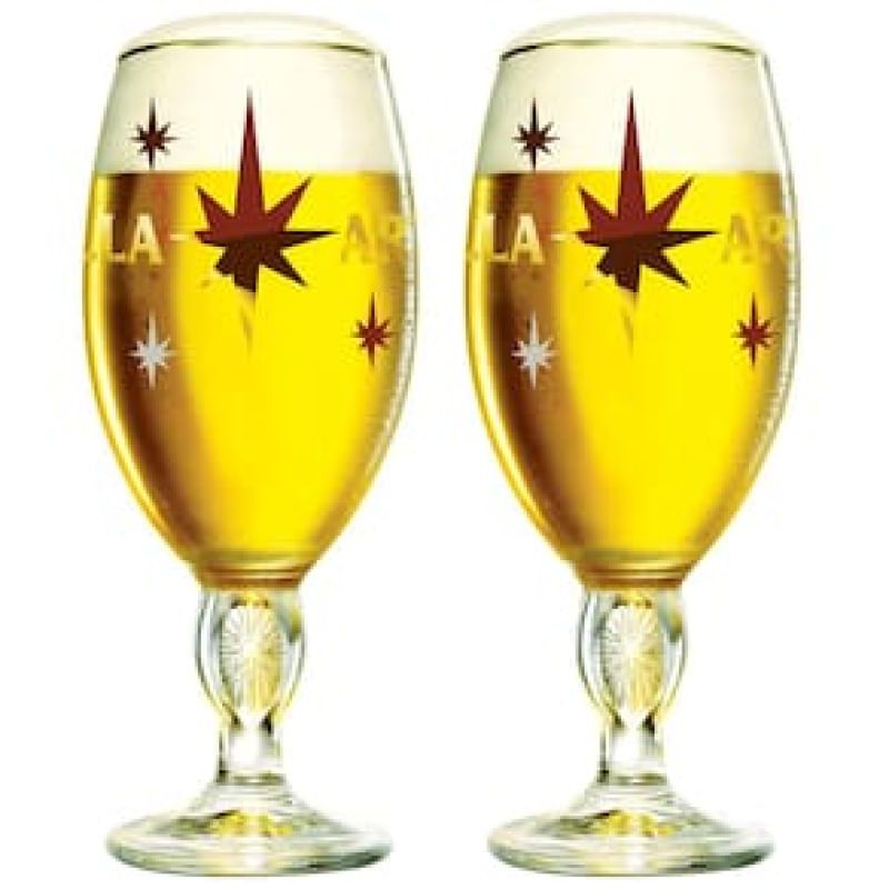 Conjunto de Taças para Cerveja Globimport Stella Artois Festa 330 ml - 2 Peças