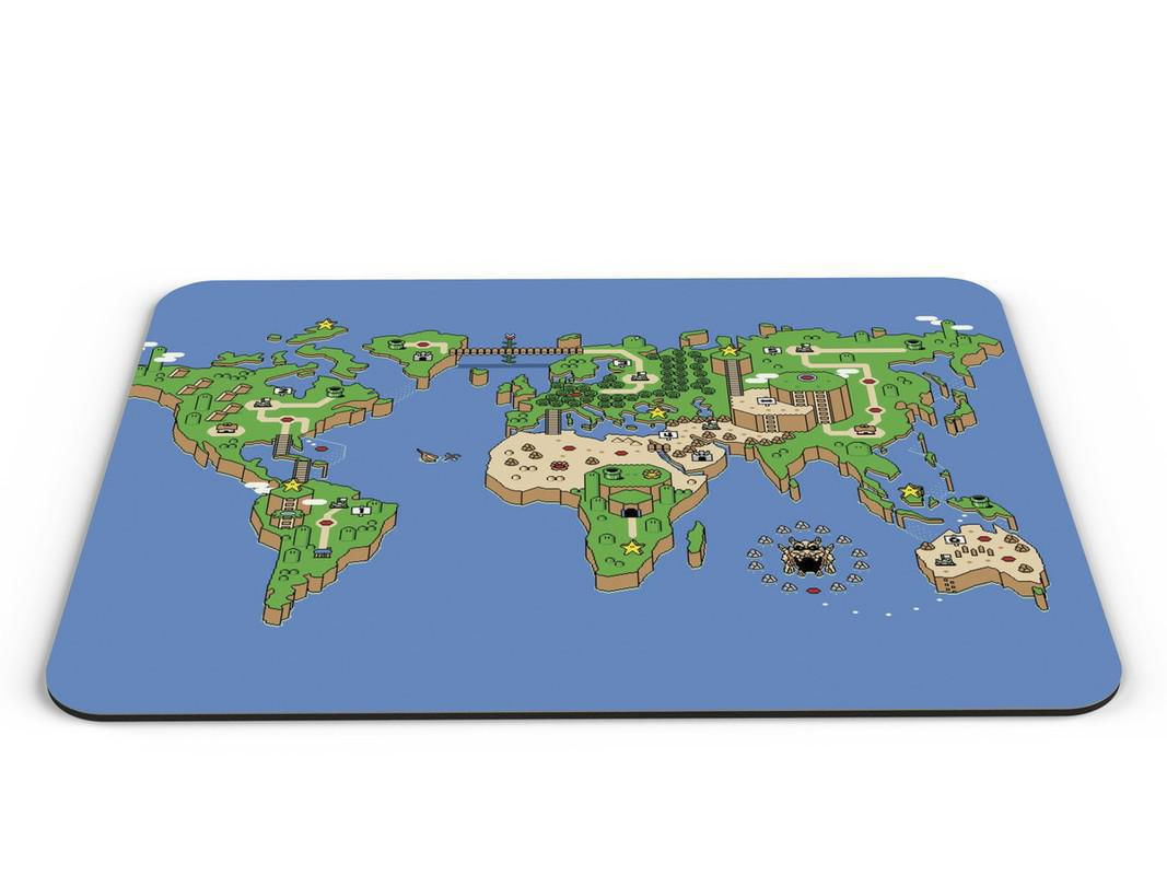 Mouse Pad Mapa Super Mario Decorando Arte