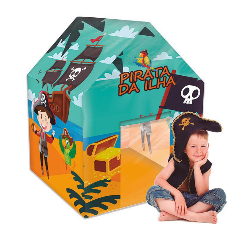 Barraca Infantil Portátil Toca Pirata Da Ilha Camping 3+