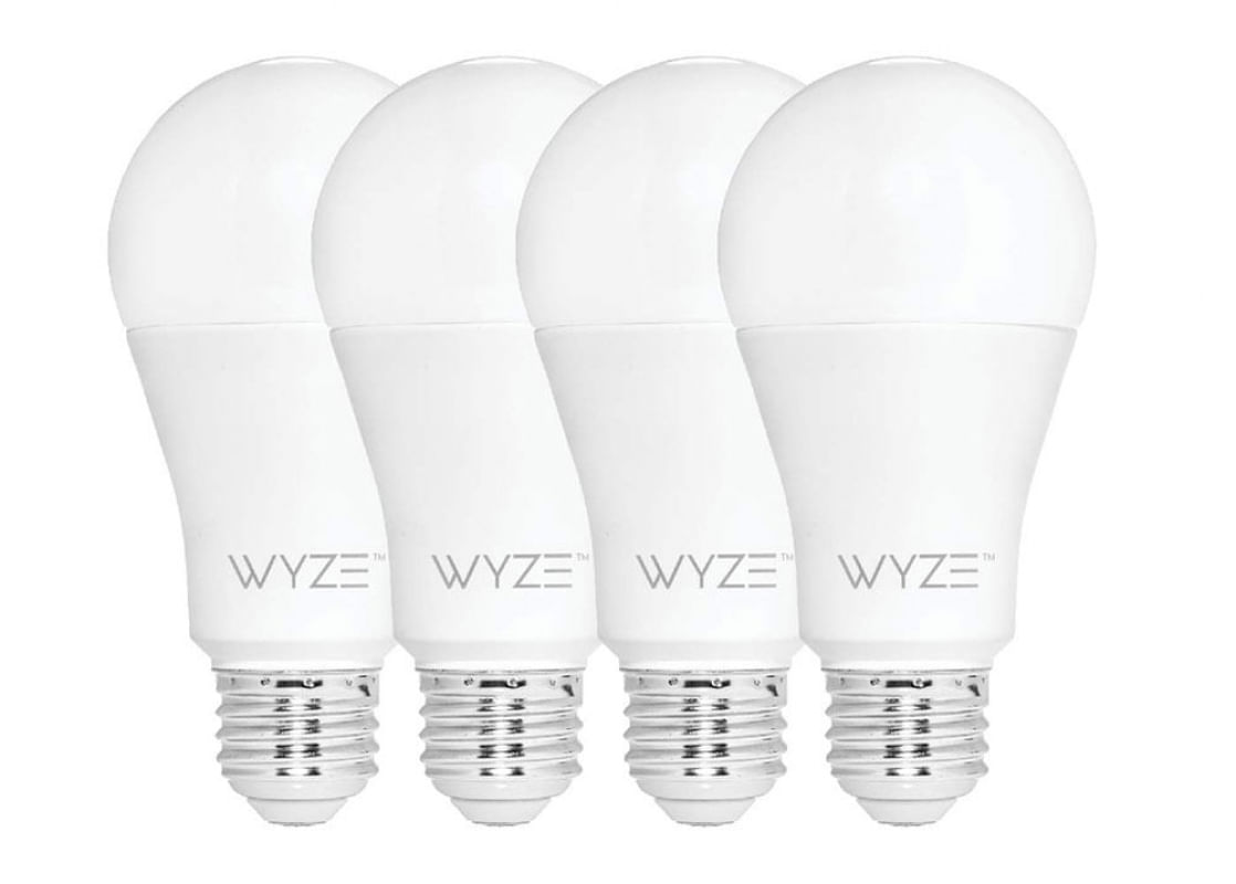 Conjunto c/ 4 Lâmpadas inteligentes Wyze Bulb 800 lúmens compatível com Alexa