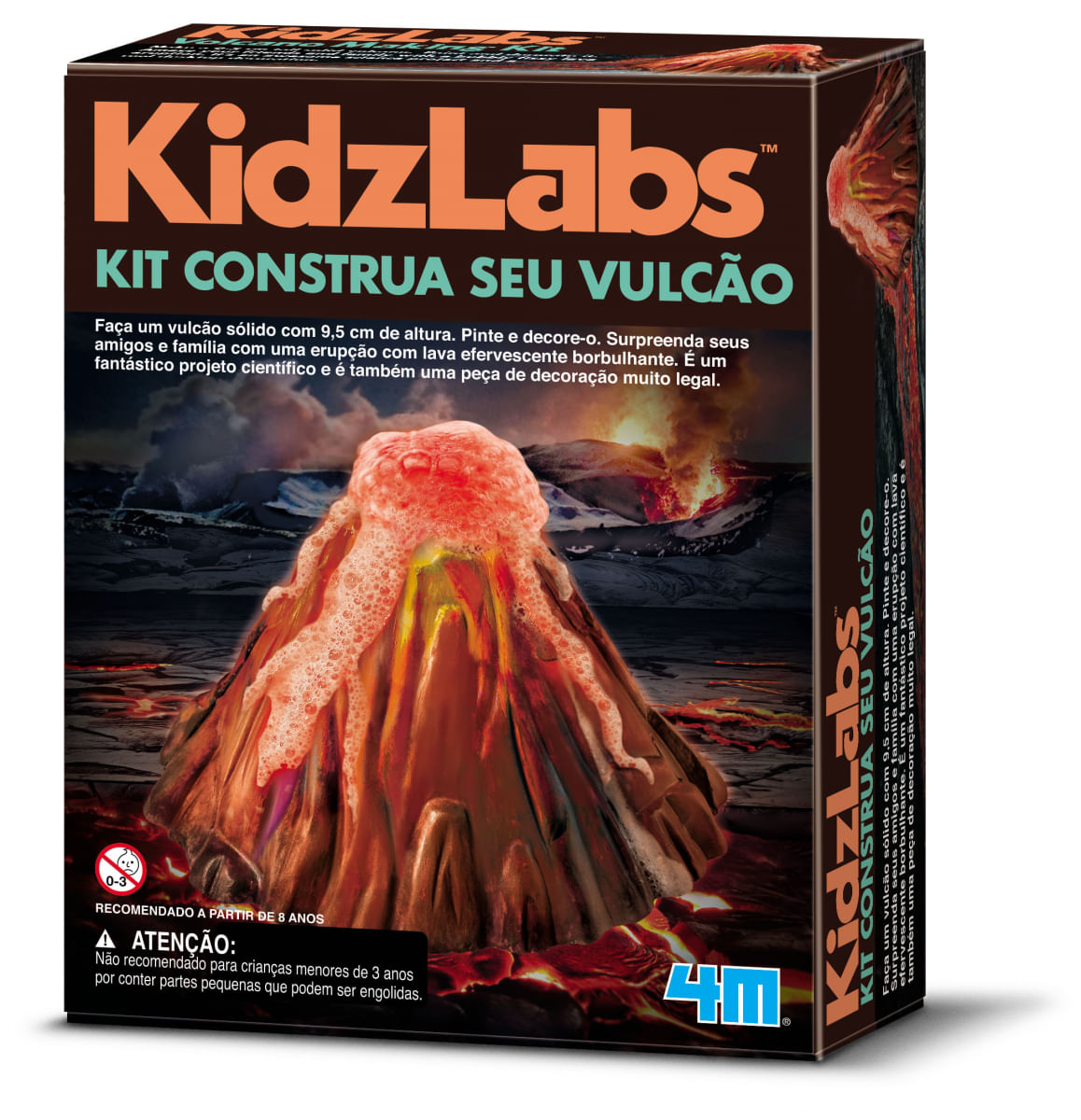 Kit Construa Seu Vulcão  4m  Brinquedo Educativo