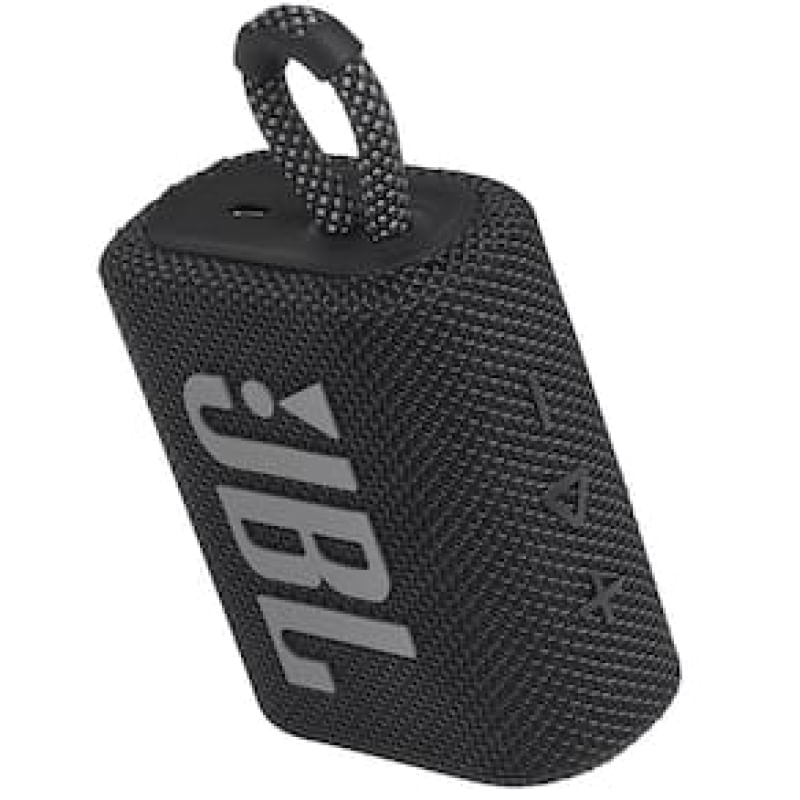 Caixa de Som Portátil JBL Go 3 com Bluetooth e À Prova de Poeira e Água  Preto