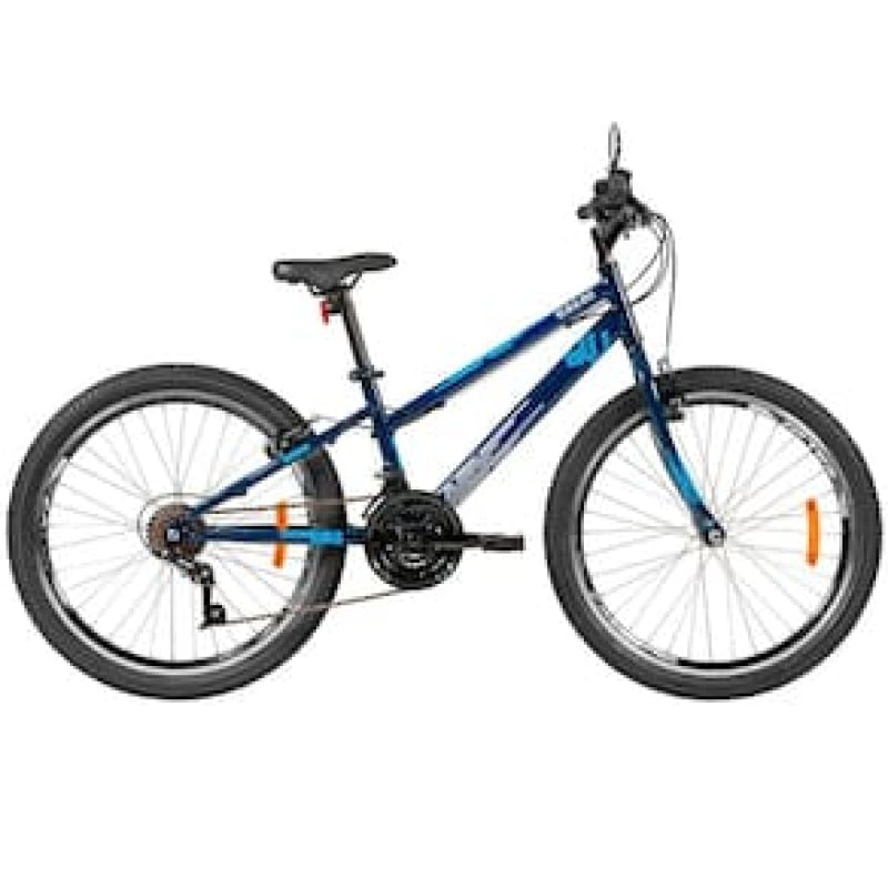 Bicicleta Aro 24 Caloi Max com 21 Marchas e Freio V-brake - Preto/Azul