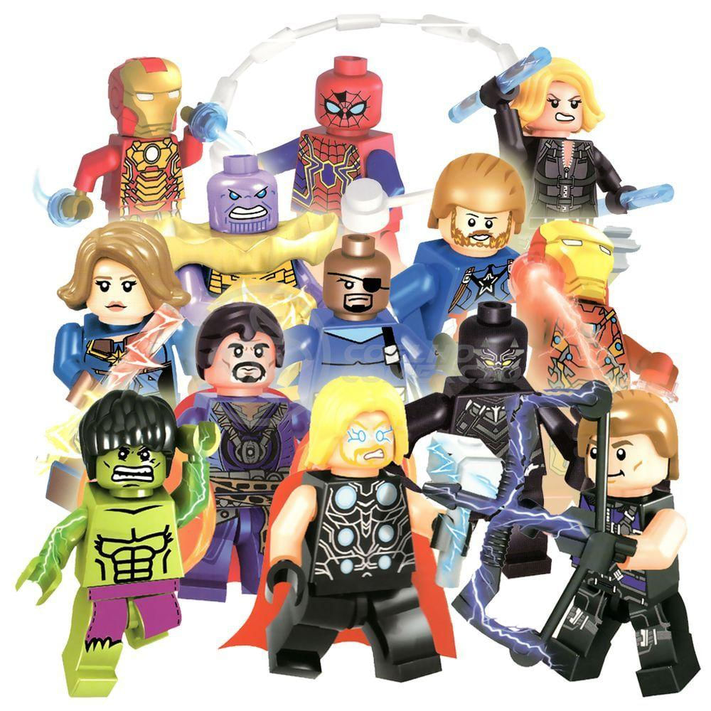 Kit 12 Bonecos Mini Action Figure Avengers Infinity War