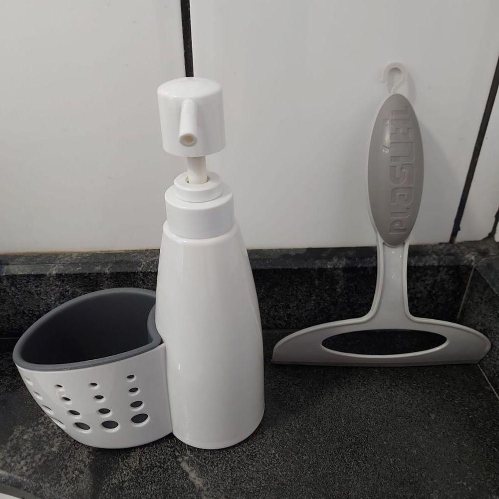 Dispenser Porta Detergente Com Suporte Para Esponja Clink